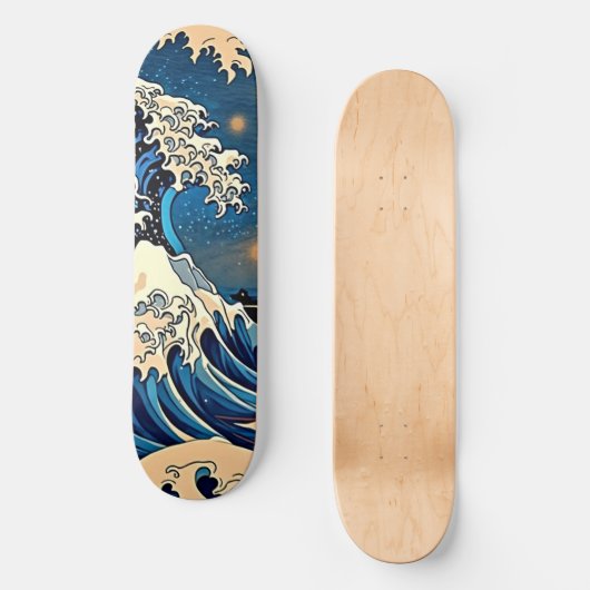 Wave Skateboard - Retro Groovy Design (Voorkant)