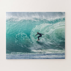 Wave Surfer Surfing Sports Blue Ocean Legpuzzel