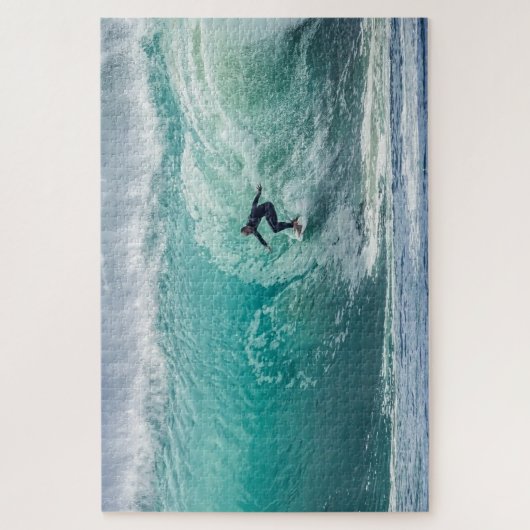 Wave Surfer Surfing Sports Blue Ocean Legpuzzel (Verticaal)