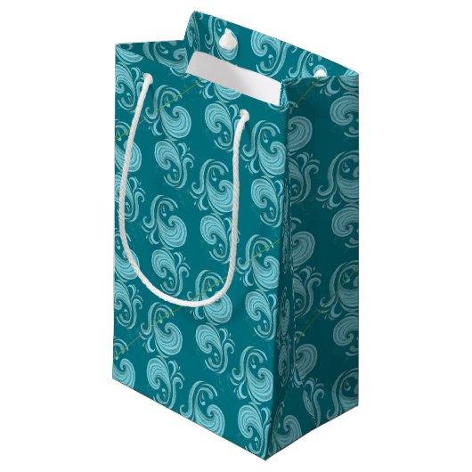 Wave Swirls Klein Cadeauzakje (Voorkant Gekanteld)