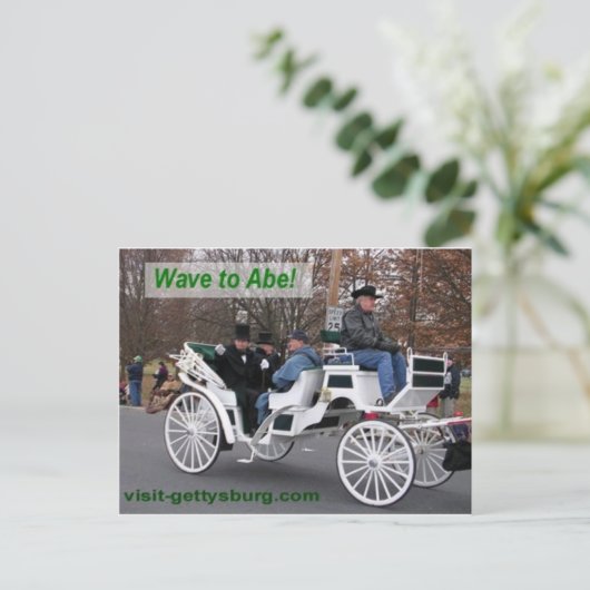 Wave to Abe Lincoln Briefkaart (Staand voorkant)