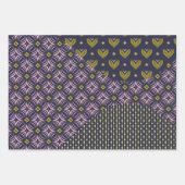 Wave Tri-Pattern Set van inpakpapier Vel (Voorkant 2)