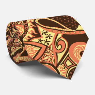 Wave Trip Floral Paisley Two-side Printed Stropdas