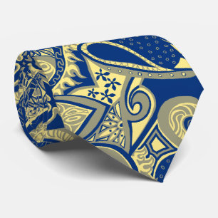 Wave Trip Floral Paisley Two-side Printed Stropdas