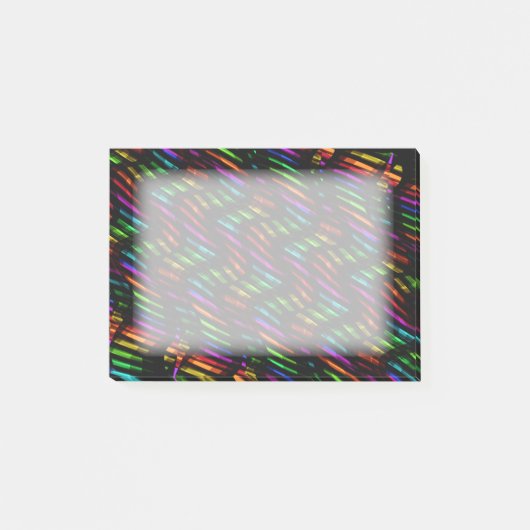 Wave Twists Hot Rainbow Gem Mosaic Artwork Post-it® Notes (Voorkant)