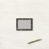 Wave Twists Hot Rainbow Gem Mosaic Artwork Post-it® Notes (Op bureau)