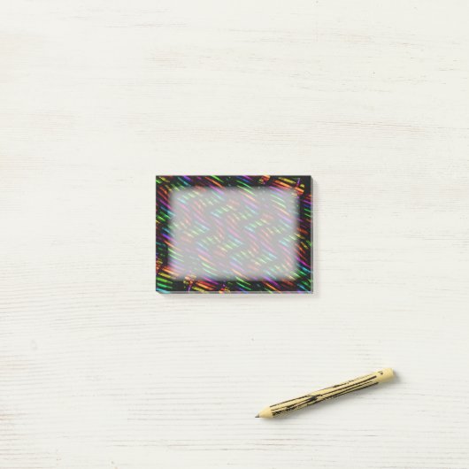 Wave Twists Hot Rainbow Gem Mosaic Artwork Post-it® Notes (Op bureau)