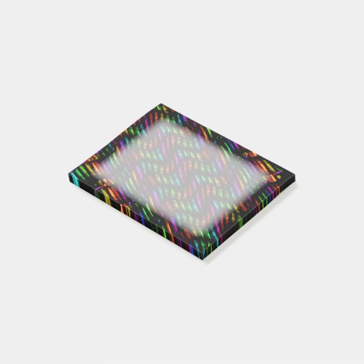 Wave Twists Hot Rainbow Gem Mosaic Artwork Post-it® Notes (Schuin)