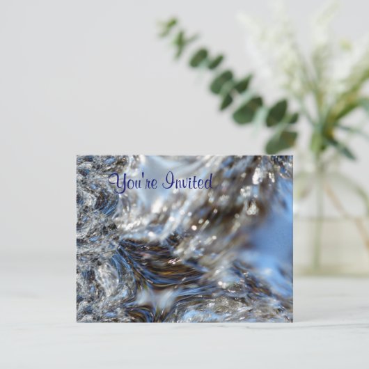 Wave-uitnodiging Kaart (Staand voorkant)