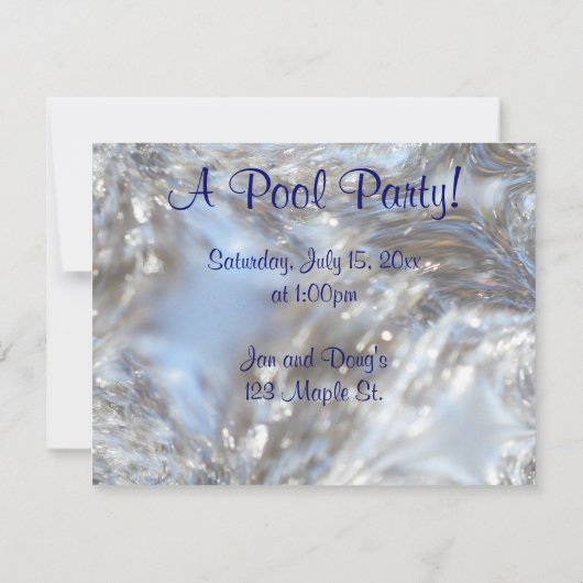 Wave-uitnodiging Kaart (Achterkant)