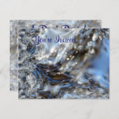 Wave-uitnodiging Kaart (Voorkant / Achterkant)