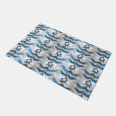 Wave Uw Israëlische vlag Deurmat (Schuin)