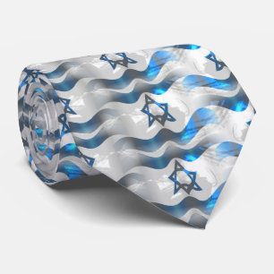 Wave Uw Israëlische vlag Stropdas