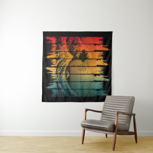 WAVE VAN KANAGAWA  STIJL WANDKLEED (In Situ (horizontaal))