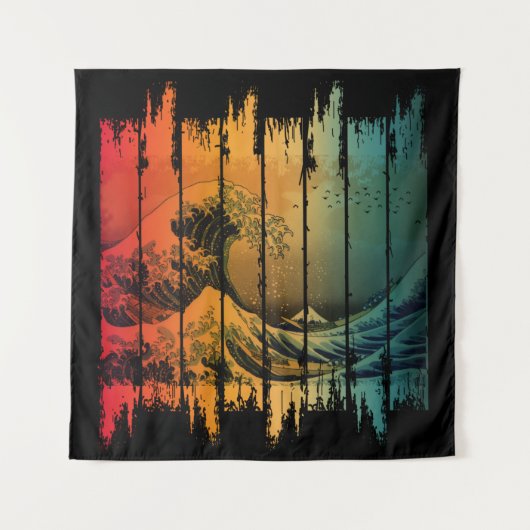 WAVE VAN KANAGAWA  STIJL WANDKLEED (Voorkant)