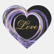 Wave veegde liefde gevuld fractal kunst