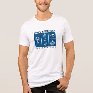 WAVE & WANDER Kust-Surf-T-Shirt Tri-Blend Shirt