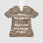 Wave Warrior Hawaiian Primitive Tapa Aloha Shirt Ornament (achterkant)