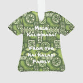 Wave Warrior Hawaiian Primitive Tapa Aloha Shirt Ornament (achterkant)