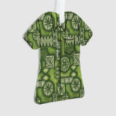 Wave Warrior Hawaiian Primitive Tapa Aloha Shirt Ornament (voorkant)