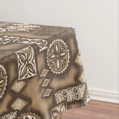 Wave Warrior Hawaiian Primitive Tapa Tafelkleed (Voorbeeld)