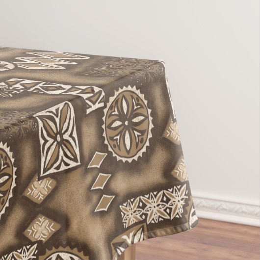 Wave Warrior Hawaiian Primitive Tapa Tafelkleed (Voorbeeld)