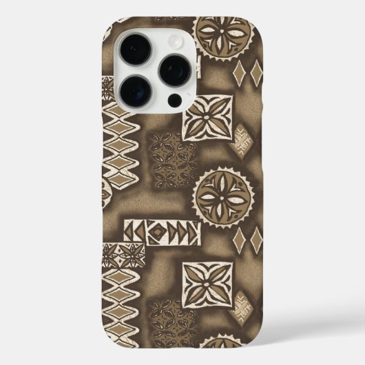Wave Warrior Hawaiian Tapa Hoesje-Mate iPhone Case (Achterkant)