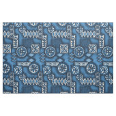 Wave Warrior Hawaiian Tapa Stof (Fat Quarter)