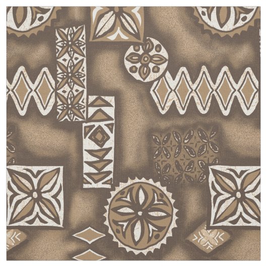 Wave Warrior Hawaiian Tapa Stof (Swatch)