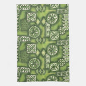 Wave Warrior Hawaiian Tapa Theedoek (Verticaal)