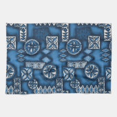 Wave Warrior Hawaiian Tapa Theedoek (Horizontaal)