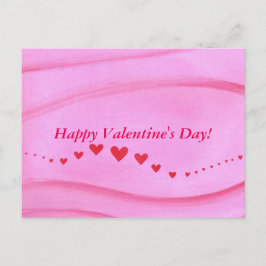 Wave Wavy Red Hearts Roze Valentijn Briefkaarten
