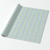 Wave Weave in Slate and Green Cadeaupapier (Uitgerold)