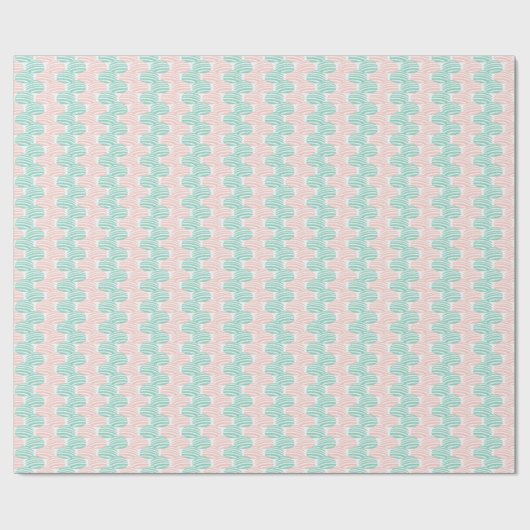 Wave Weave in Teal and Flamingo Cadeaupapier (Vlak)