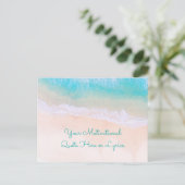 Wave, Zand, Motivatie Beach Quote Briefkaart (Staand voorkant)