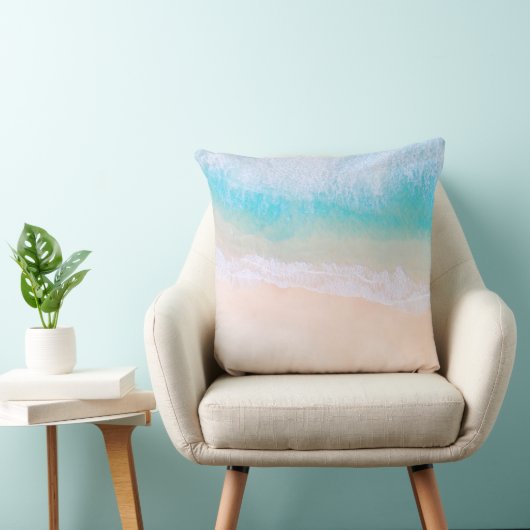 Wave, Zand, Motivatie Beach Quote Kussen (Stoel)