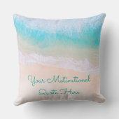 Wave, Zand, Motivatie Beach Quote Kussen (Achterkant)