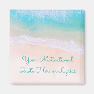 Wave, Zand, Motivatie Beach Quote Magneet