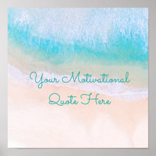 Wave, Zand, Motivatie Beach Quote Poster