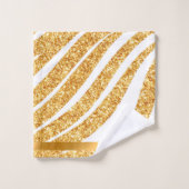 Wave Zee Gold Glitter Boho Popular Collectie Bad Handdoek (Wasdoekje)