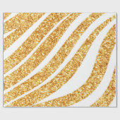 Wave Zee Gold Glitter Boho Popular Collectie Cadeaupapier (Vlak)