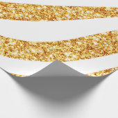 Wave Zee Gold Glitter Boho Popular Collectie Cadeaupapier (Hoek)