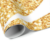 Wave Zee Gold Glitter Boho Popular Collectie Cadeaupapier (Rol Hoek)