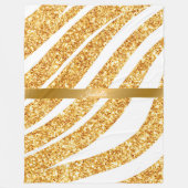 Wave Zee Gold Glitter Boho Popular Collectie Fleece Deken (Voorkant)