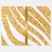 Wave Zee Gold Glitter Boho Popular Collectie Fleece Deken (Voorkant (Horizontaal))
