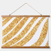 Wave Zee Gold Glitter Boho Popular Collectie Hangend Wandkleed (Voorkant)