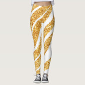 Wave Zee Gold Glitter Boho Popular Collectie Leggings (Voorkant)