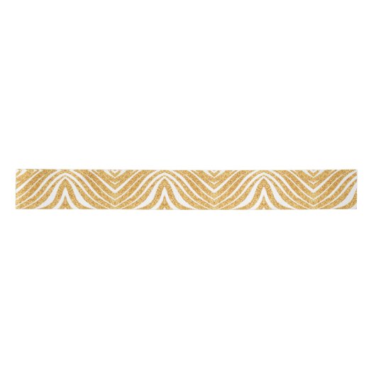 Wave Zee Gold Glitter Boho Popular Collectie Satijnen Lint (Voorkant)