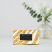 Wave Zee Gold Glitter Boho Popular Collectie Visitekaartje (Staand voorkant)