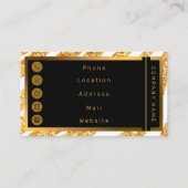 Wave Zee Gold Glitter Boho Popular Collectie Visitekaartje (Achterkant)
